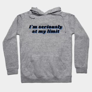 im seriously at my limit funny sarcasm Hoodie